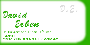 david erben business card